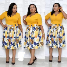 2019 new summer sexy fashion style African women printing  the plus size dress L-3XL